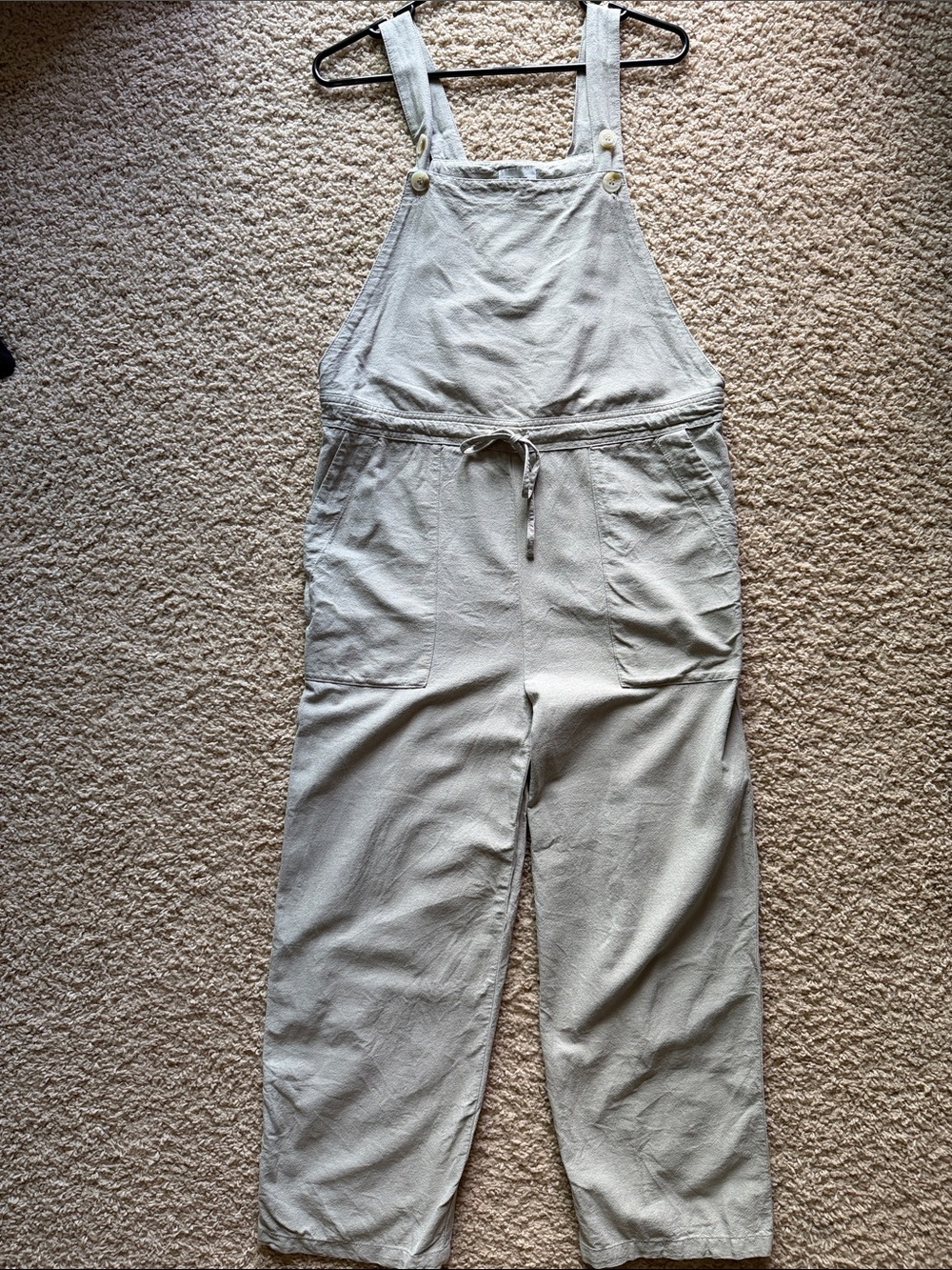Casual Overalls in Light Olive Green